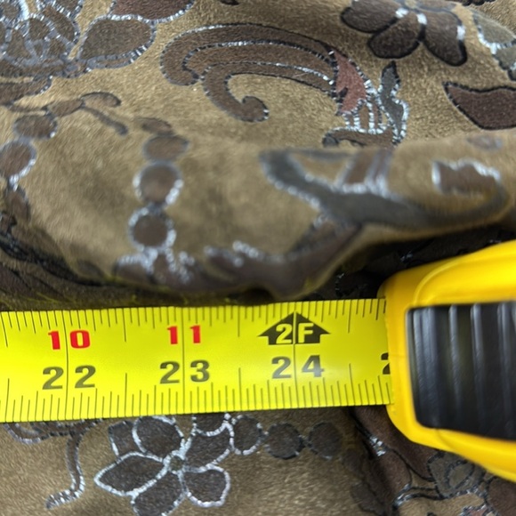 Vintage Bart Statement Green Leather Jacket with Floral Print - Picture 10 of 14